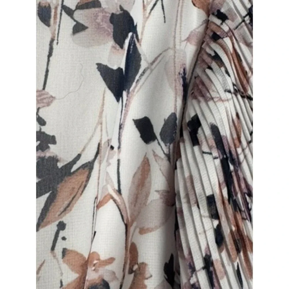 Lane Bryant Dress Women's 16 Beige Floral Prairie Romantic Garden Party Bohemian - Picture 5 of 16